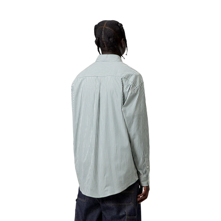 L/S Daldry Shirt Daldry Stripe Skjorte, Office Blå/Hvid