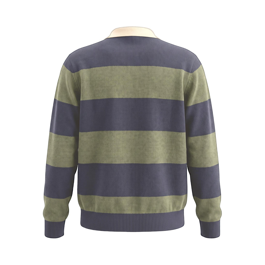 Maglia Polo Rugby Blu/Verde Scuro In The Box, vista posteriore