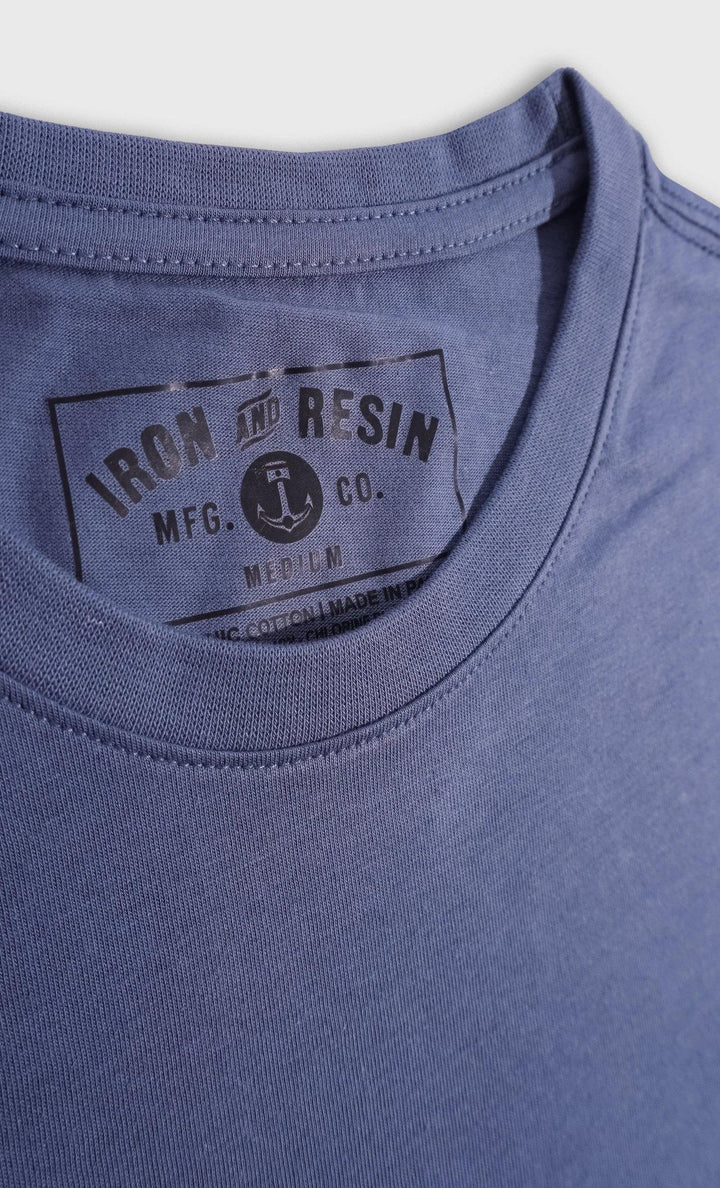 Iron and Resin CUSTOM GARAGE POCKET TEE SKY BLUE Blu - foto 3