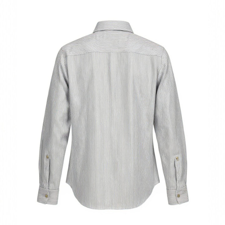 WESTERN OXFORD SHIRT FLAGSTAFF STRIPED SKY BLÅ-HVID