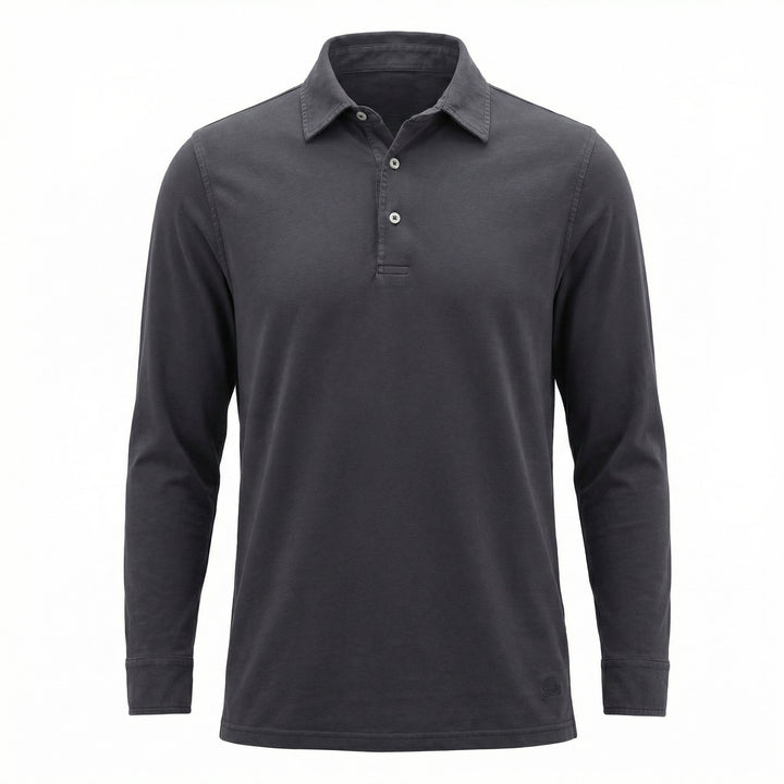 Langærmet Polo York Jersey Navy