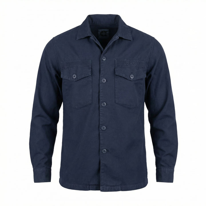 Nam Shirt Langærmet Jones US Army Navy Blue