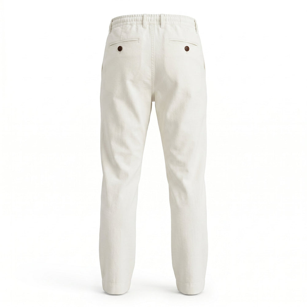 Modfitters Pantalone Bristol Misto Lino Old White Bianco - foto 2