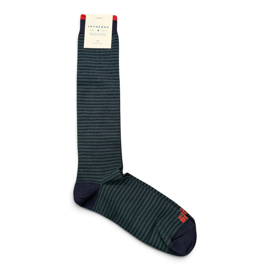 Strømper Stripe Classic Blå/Mørkegrøn