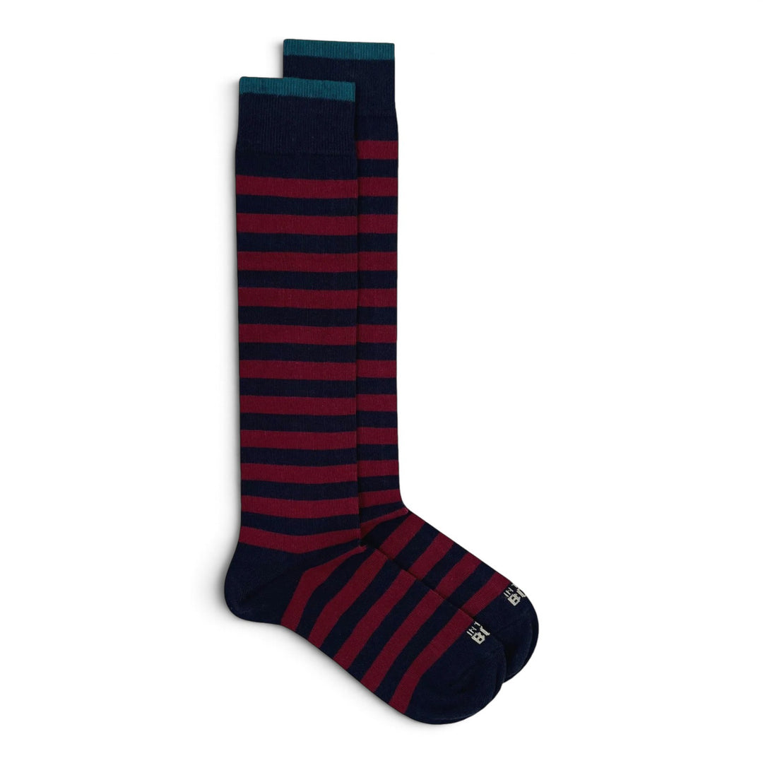 Strømper Stripe Rugby Blå/Bordeaux