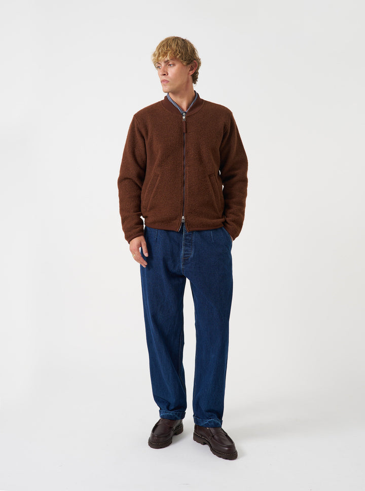 Universal Works Super Chino Work Denim Indigo Blu - foto 2