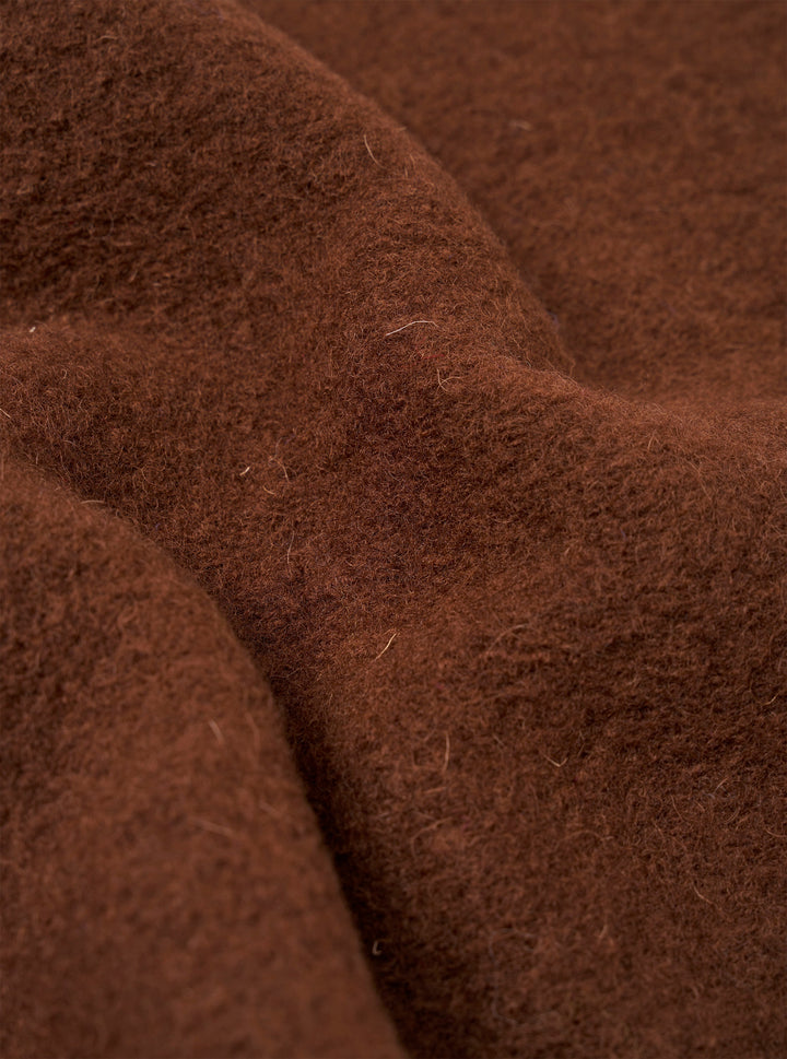 Universal Works Uniform Jacket Wool Fleece Cacao Marrone - foto 4