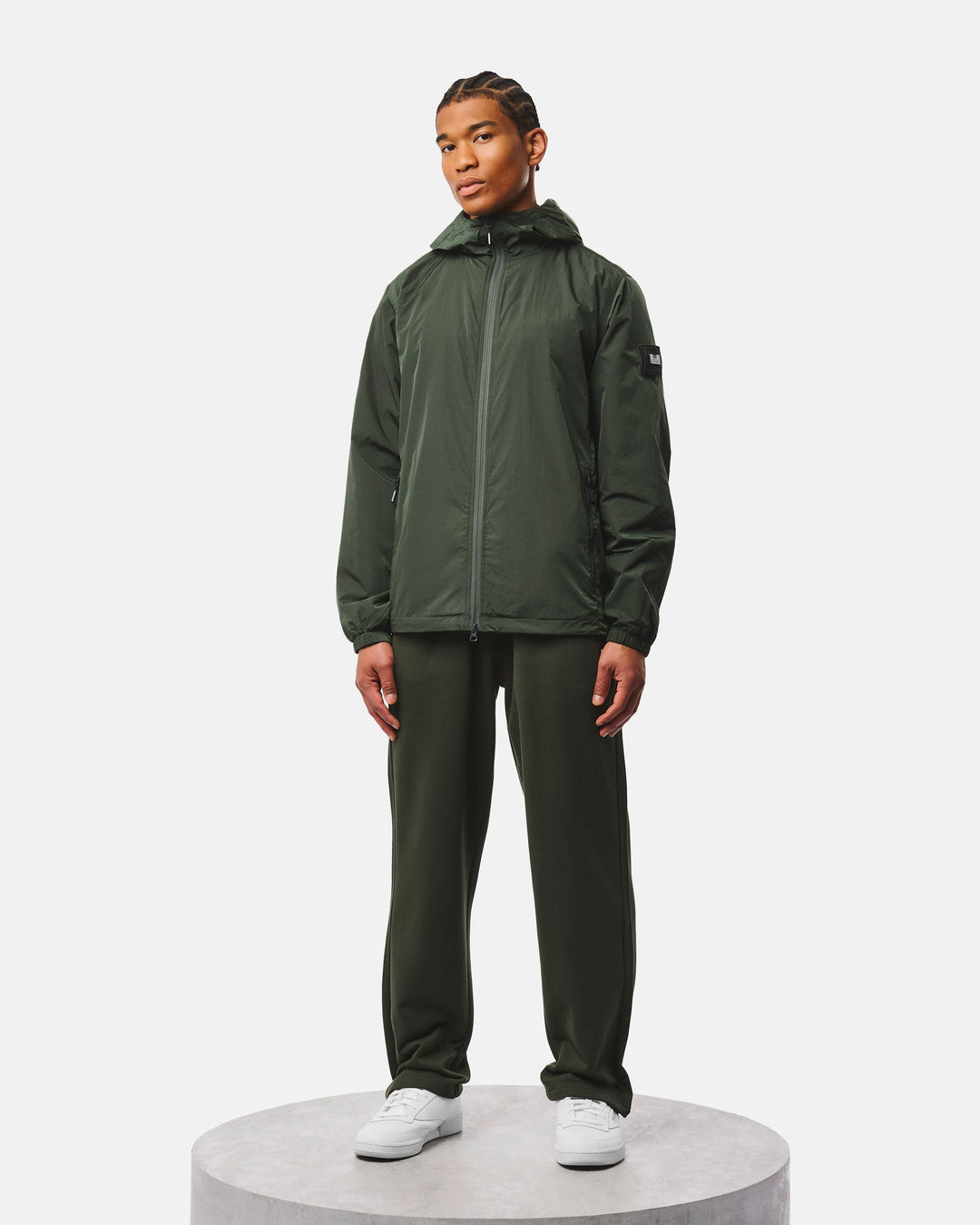 Weekend Offender Technician Fleece Lined Jacket Black Forest Verde - foto 5