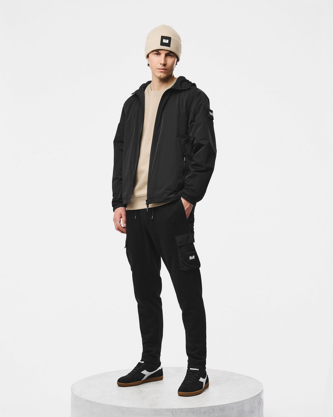 Weekend Offender Technician Fleece Lined Jacket Black Nero - foto 5