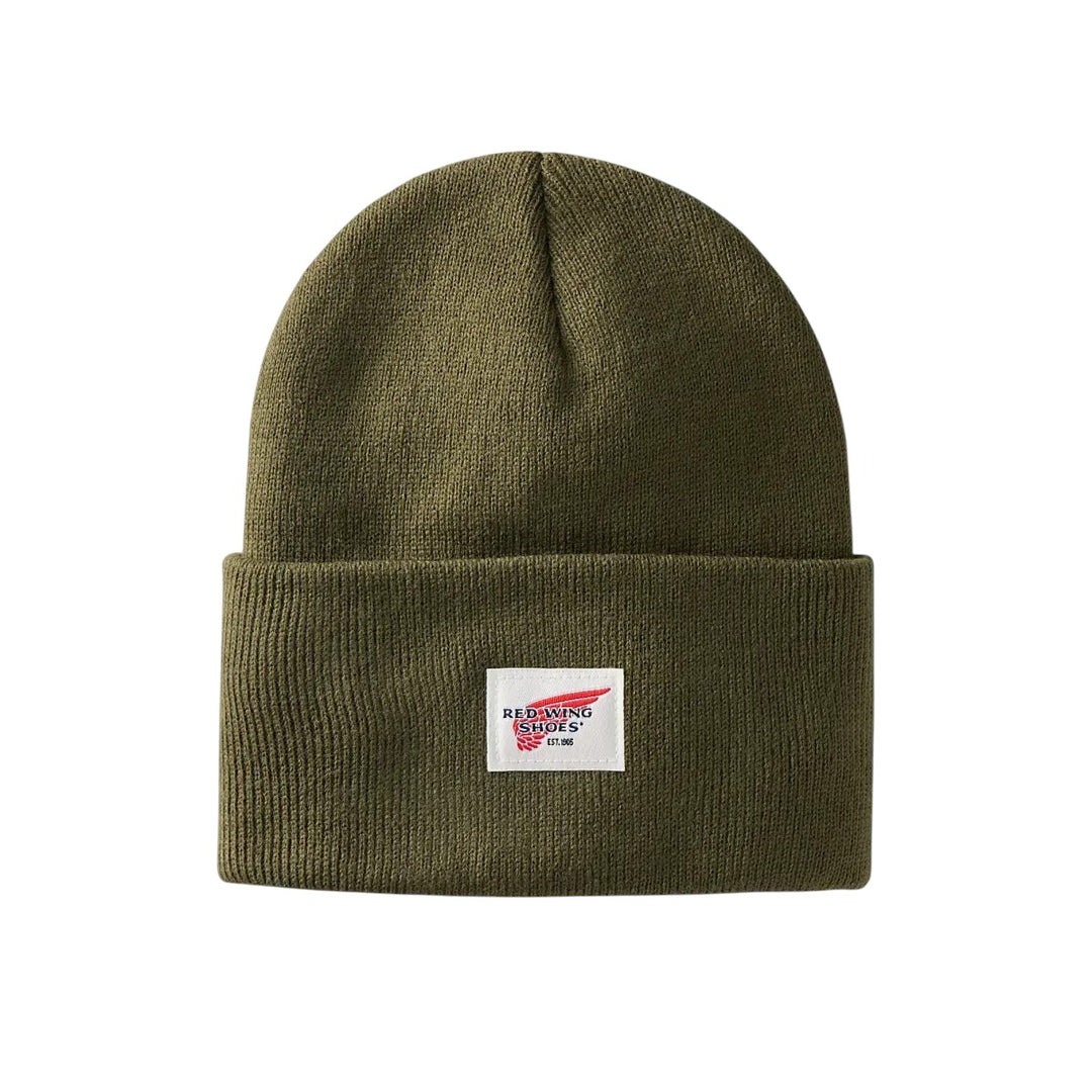 LOGO KNIT BEANIE ARMY GREEN