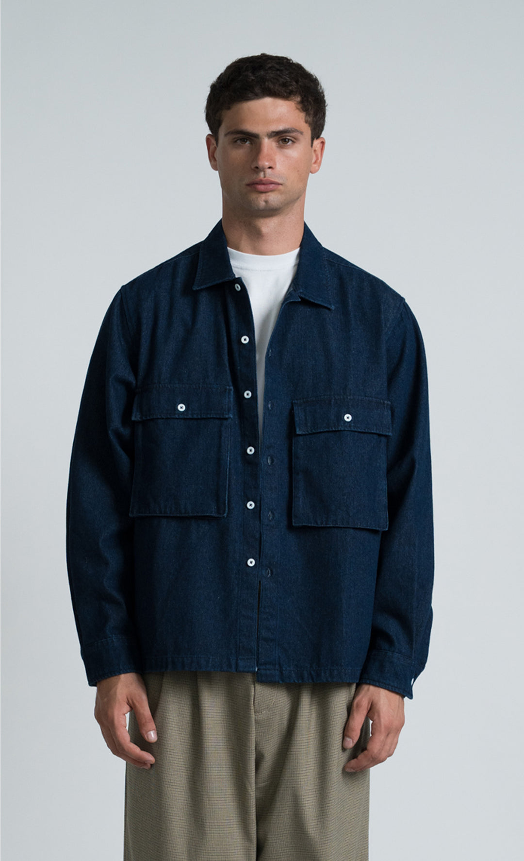 Wooden Camicia Billy Dark Blue - foto 7