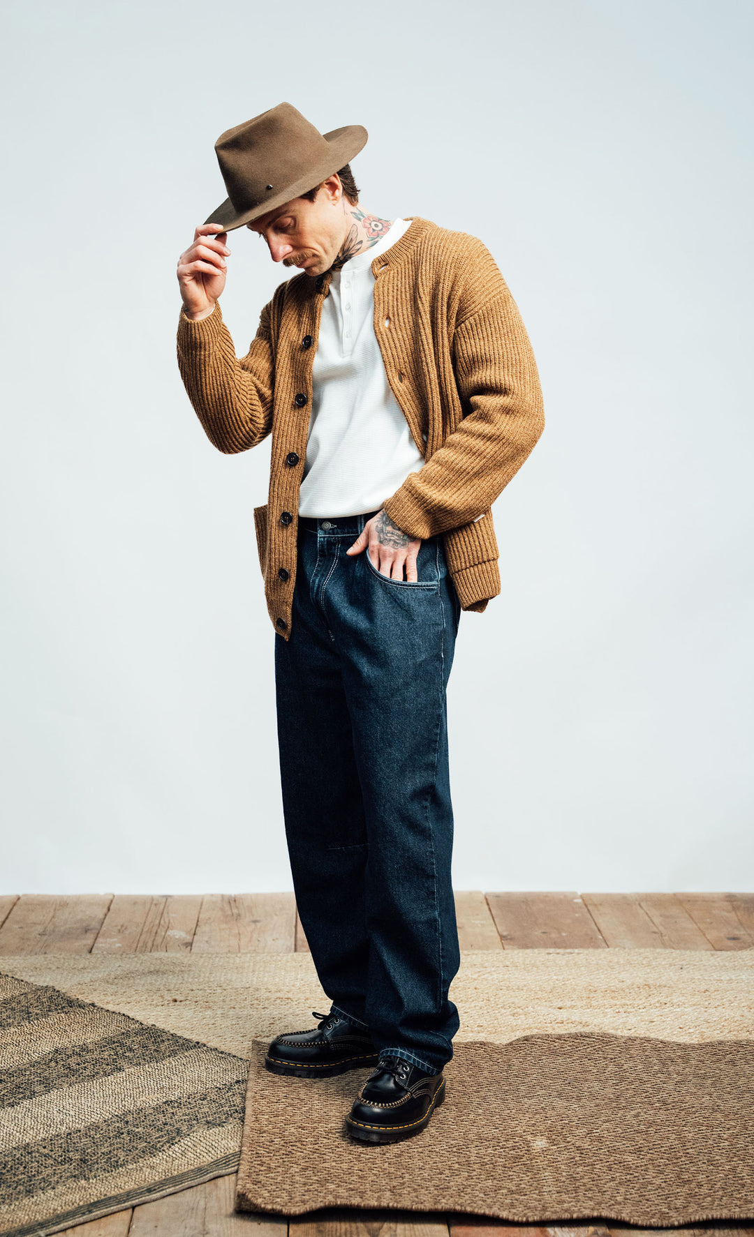 Wooden Cardigan Cortina Cammello Marrone - foto 6